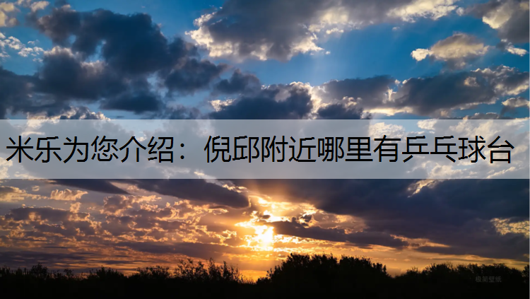 倪邱附近哪里有乒乓球台